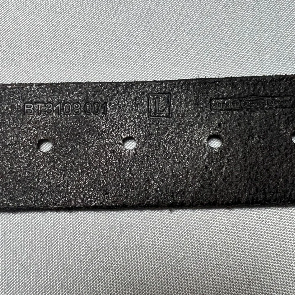 Fossil Embossed Leather Belt‎ Silver Tone Buckle Women's Size L